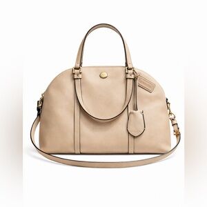 Coach Peyton Cora Crème Tan Domed Satchel bag